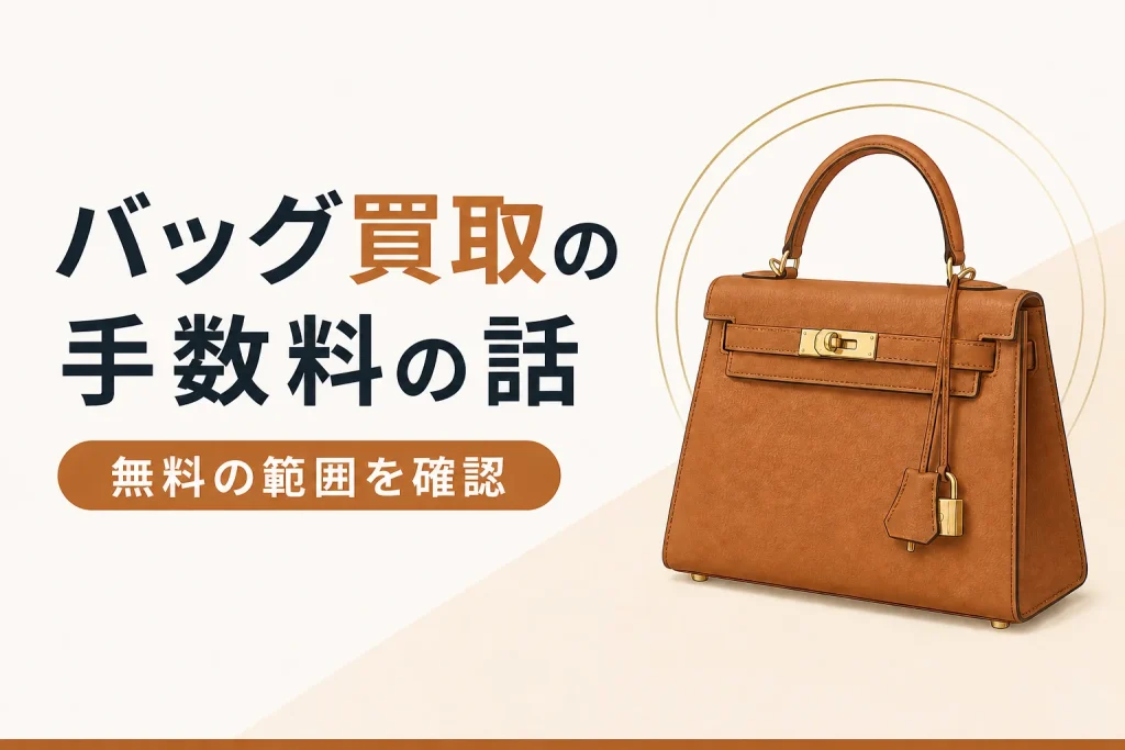 バッグ買取の手数料と無料の範囲を解説する記事のアイキャッチ
