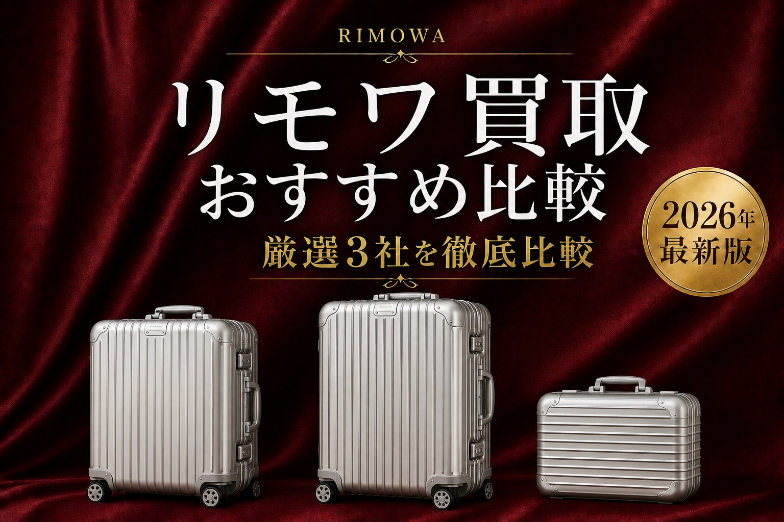 リモワ買取 おすすめ比較|厳選3社を徹底比較【2026年最新版】